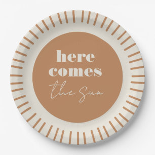 Assiettes En Carton Voici le Baby shower Sun Boho   Plaques de papier