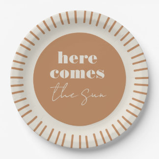 Assiettes En Carton Voici le Baby shower Sun Boho | Plaques de papier