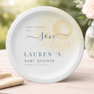 Assiettes En Carton Voici le fils Soleil éclatant