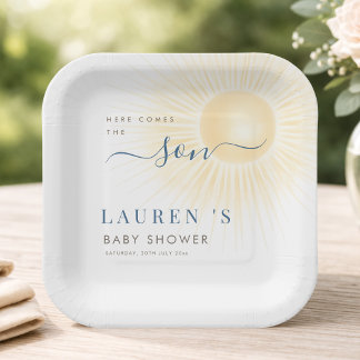 Assiettes En Carton Voici le fils Soleil éclatant