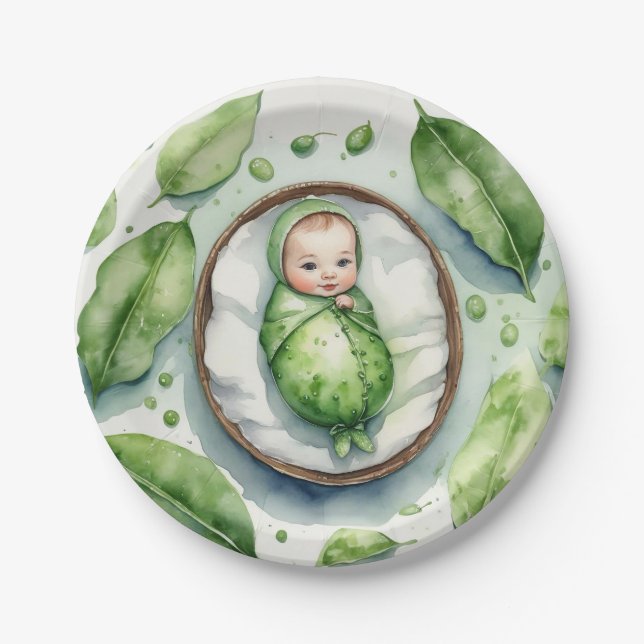 Assiettes En Carton Voici Notre Petite Peapod ! (Devant)