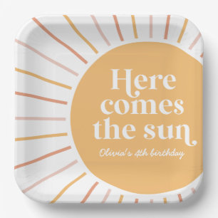 Assiettes En Carton Voici venir le soleil Boho anniversaire de soleil