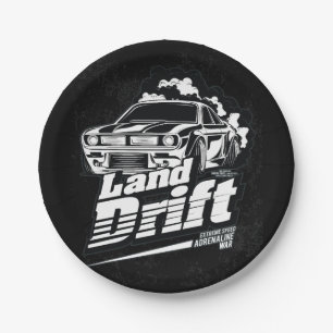 Assiettes En Carton Voiture de course _ Moteur (253)