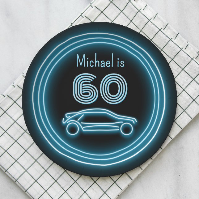 Assiettes En Carton Voiture de course Neon Coupé - Motorsports Custom  (Créateur téléchargé)