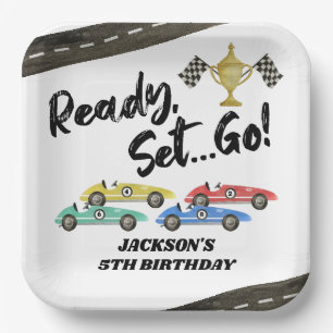 Assiettes En Carton Voiture de course pour enfants de tout âge pour un