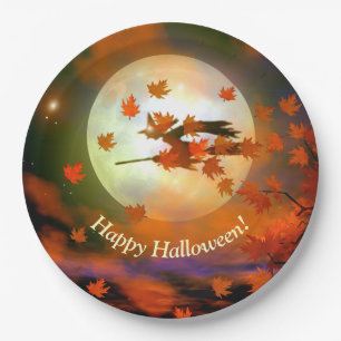 Assiettes En Carton Vol Halloween Witch