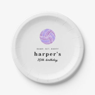 Assiettes En Carton Volleyball Birthday Paper Plate