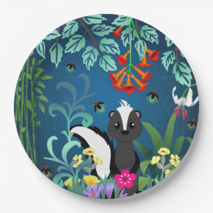 Assiettes En Carton Voodland Skunk