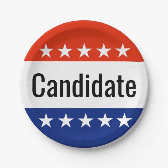 Assiettes En Carton Vote 2026 Élection de mi-mandat (Devant)