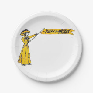 Assiettes En Carton Votes pour les plaques à papier de femmes ! Parti