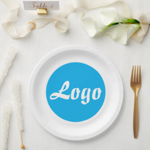 ASSIETTES EN CARTON VOTRE LOGO ICI NOM ET TEXTE PERSONNALISÉS