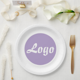 ASSIETTES EN CARTON VOTRE LOGO ICI NOM ET TEXTE PERSONNALISÉS 