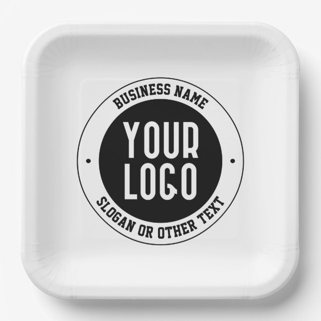 Assiettes En Carton Votre logo ou votre conception d'entreprise | Text (Recto)