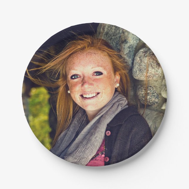 Assiettes En Carton Votre obtention du diplôme de photo, famille, (Devant)