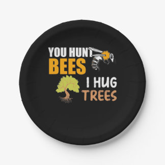 Assiettes En Carton Vous Chassez Les Abeilles, J'Embrasse Les Arbres
