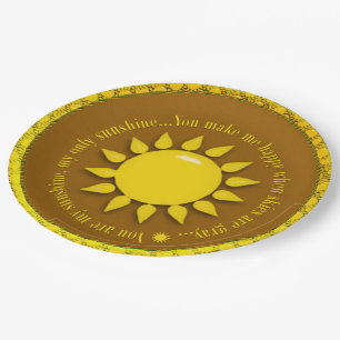 Assiettes En Carton Vous Êtes Mon Soleil