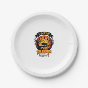 Assiettes En Carton Vous Me Faites Frissonner Halloween Chat Noir Plei