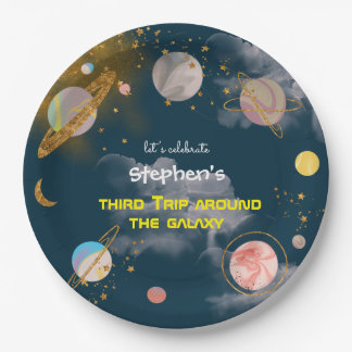 Assiettes En Carton Voyage autour de l'anniversaire de l'espace galact