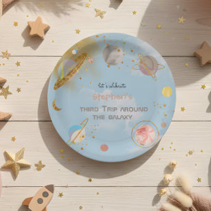Assiettes En Carton Voyage autour de l'anniversaire de l'espace galact