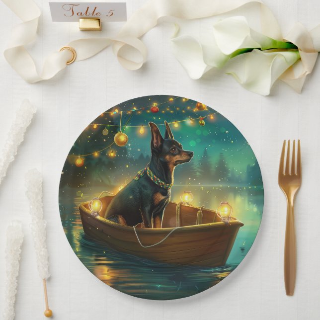 Assiettes En Carton Voyage de Noël australien Kelpie (Mariage)