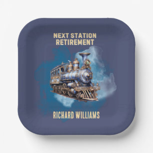 Assiettes En Carton voyage de retraite train thématique à la prochaine