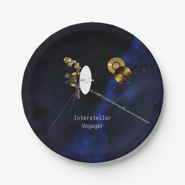 Assiettes En Carton Voyager interstellaire (Devant)