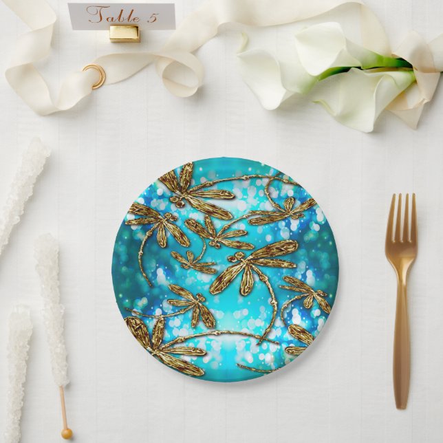 Assiettes En Carton Vubbles Flit Dragonfly (Mariage)