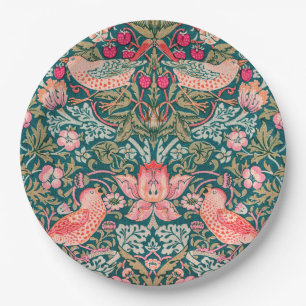 Assiettes En Carton W Morris Pink Strawberry Thief