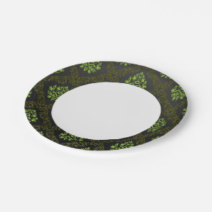 Assiettes En Carton Wallpaper Floral Green