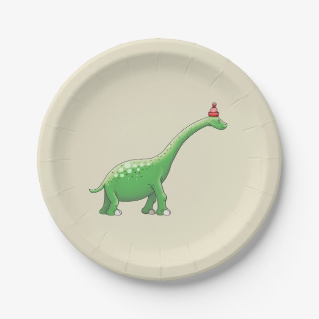 Assiettes En Carton Walter le Dinosaur (Devant)