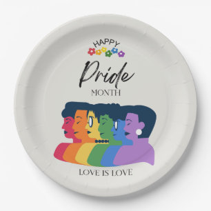 Assiettes En Carton Watercolor LGBTQ FIDE Mois Party
