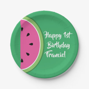 Assiettes En Carton Watermelon Cute Coloré Plaques 1er Anniversaire