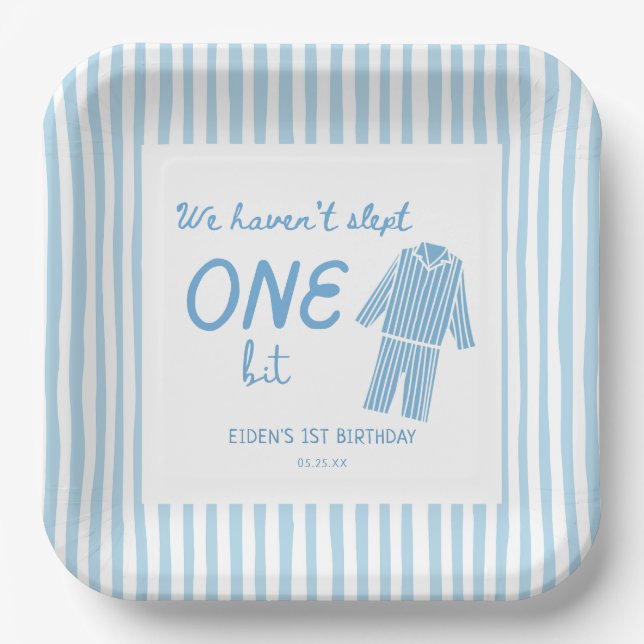 Assiettes En Carton We Haven't Slept One Bit Pajamas Birthday (Recto)