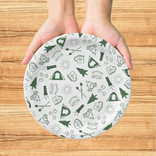 Assiettes En Carton Week-end de célibataire Moderne Campagne Verte