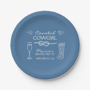Assiettes En Carton Week-end de fête de bachelorette de cowgirl côtièr