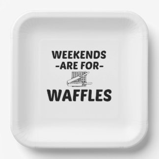 ASSIETTES EN CARTON WEEK-END WAFFLE
