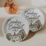 Assiettes En Carton Western Gender Revewer Shower Cowboy ou Cowgirl<br><div class="desc">Préparez-vous à saddle-up pour un genre de rotin'-tootin' qui capture l'esprit du Far West! Ce design charmant est orné d'une police de corde ludique qui se tisse à travers des scènes illustrées à la main de rodéos et de paysages désertiques. Parfait pour tous les genres révélés, cette collection comprend des...</div>