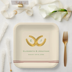 Assiettes En Carton Western Horseshoe Mariage