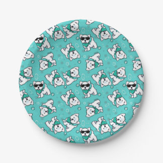 Assiettes En Carton Westies Cutieface KiniArt