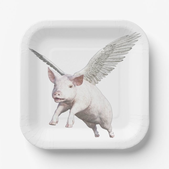 Assiettes En Carton When Pigs Fly (Recto)