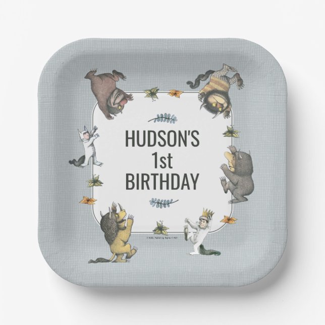 Assiettes En Carton Where the Wild Things Are Character Birthday (Recto)