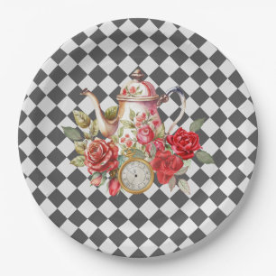 Assiettes En Carton Whimsical Alice Mad Hatter Pays des merveilles Ann