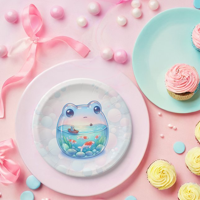 Assiettes En Carton Whimsical Frog Aventure Anniversaire Plaque en pap (Créateur téléchargé)