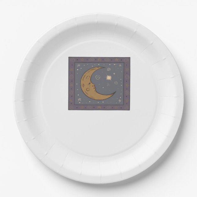 Assiettes En Carton Whimsigoth Moon Classic (Devant)
