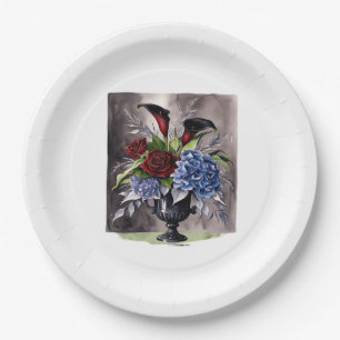 Assiettes En Carton Whimsigothique – Esthétique vase floral gothique C