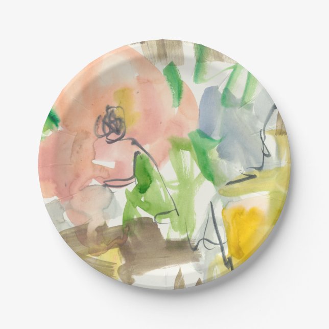 Assiettes En Carton Whimsy dans le jardin II (Devant)