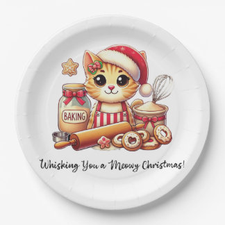 Assiettes En Carton Whisking you a meowy Christmas