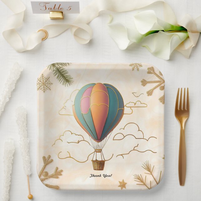 Assiettes En Carton "Whispers in Air" (Mariage)