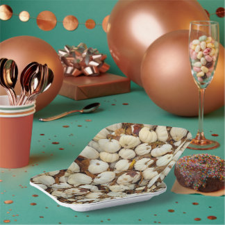 Assiettes En Carton White Pumkin Paper Plate
