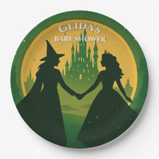Assiettes En Carton Wicked Baby Shower Plates | Glinda & Elphaba Party